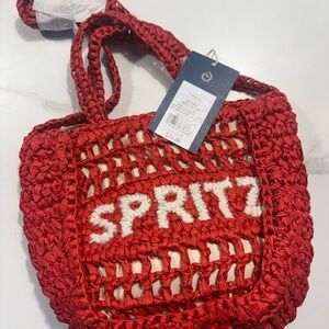 Spritz Bold Red Crochet Tote